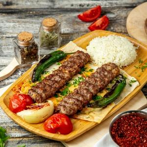 Lamb Shish Meat And Rice