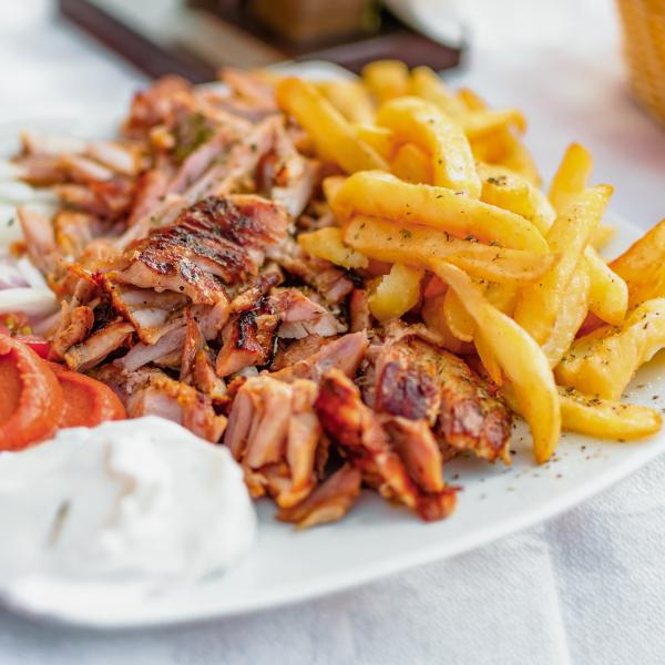 Chicken Doner Meat And Rice