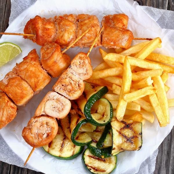 Chicken Shish Meat And Rice