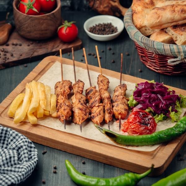 Tikka Shish Meat And Chips