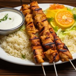 Tikka Shish Meat And Rice